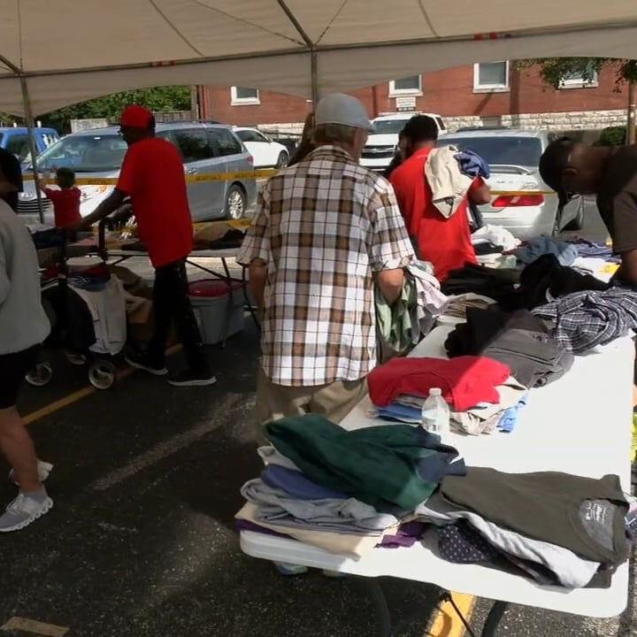 Louisville nonprofit provides free food, clothes to those in need at monthly events across the city